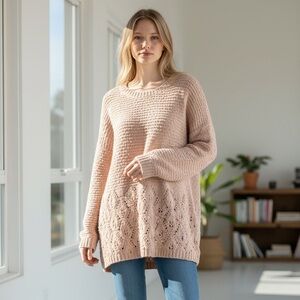 Listicle sweater pink‎ cozy womens sweater